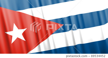 Wavy vector flag of Cuba 89534452