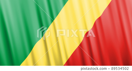 Wavy vector flag of Republic of the Congo - Stock Illustration ...