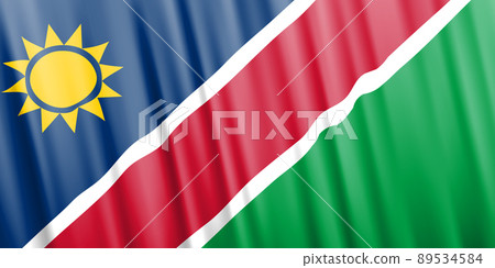 Wavy vector flag of Namibia 89534584