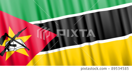 Wavy vector flag of Mozambique Wavy vector flag of Mozambique 89534585
