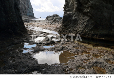 Rocky puddle on the Hotokegaura coast Rocky puddle on the Hotokegaura coast 89534733