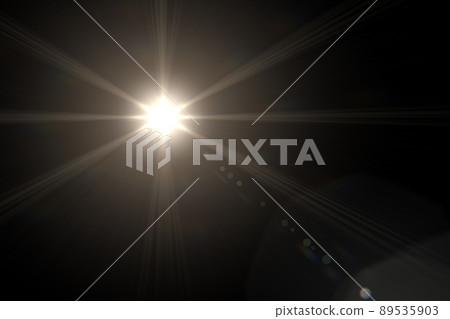Abstract natural sun flare on the black 89535903