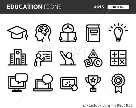Education related line style icon set_013 89535936