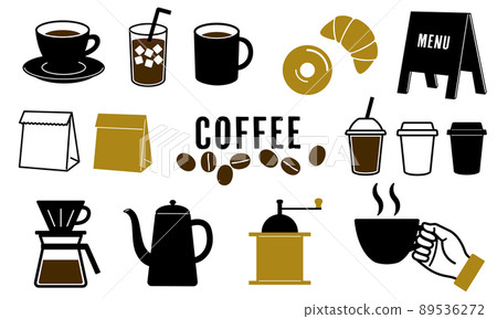 Coffee icon set 89536272