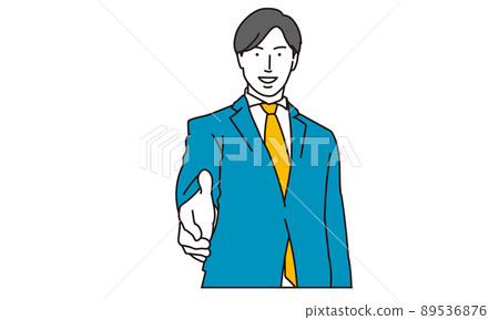 尋求握手的亞裔商人 89536876