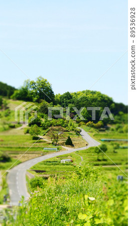 飛鳥村稻淵風景西洋鏡風格 89536928