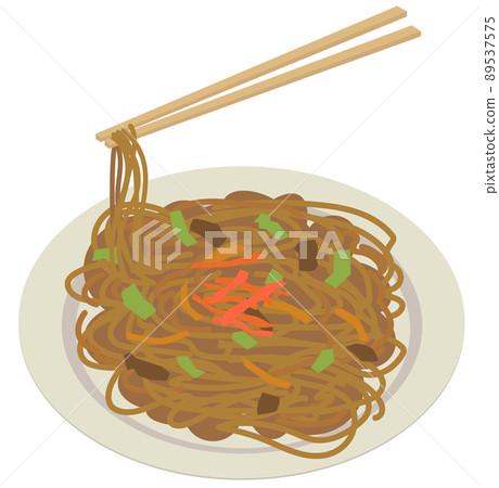 Yakisoba during a meal 89537575