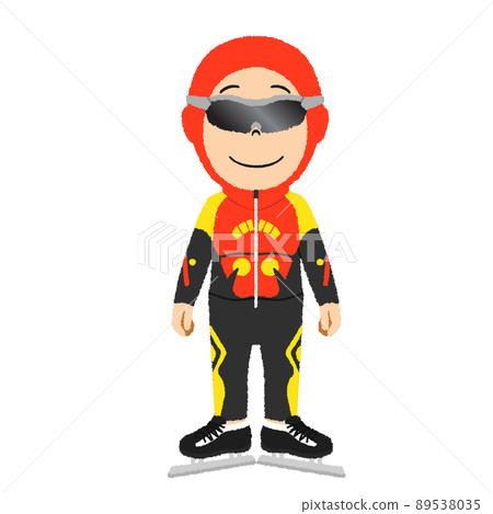 Illustration of speed skating boys 89538035