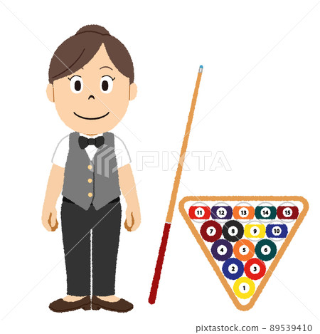 Illustration of billiard girls Illustration of billiard girls 89539410