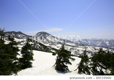 從八甲田索道三町公園站附近看到的八甲田山脈 89539900