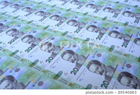 Banknotes of denomination 20 UAH with portrait of Ivan Fronko, issued by the National Bank of Ukraine 89540863