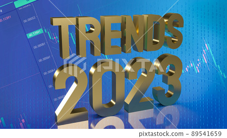 trends 2023 gold text on business background 3d rendering trends 2023 gold text on business background 3d rendering 89541659