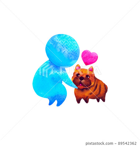 human and dog pet love compassion empathy heart understanding abstract art watercolor painting illustration design drawing cartoon symbol positive emotion human and dog pet love compassion empathy heart understanding abstract art watercolor painting illustration design drawing cartoon symbol positive emotion 89542362
