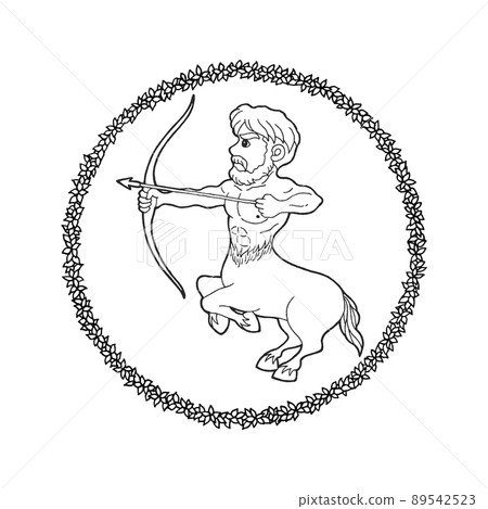 Sagittarius Zodiac Astrology Horoscope Symbol... - Stock Illustration ...