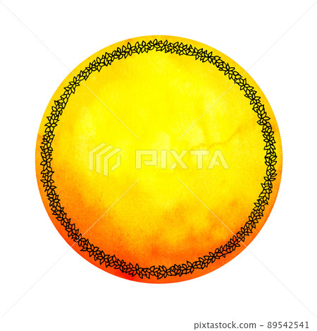 yellow orange color background flower floral frame wreath watercolor painting illustration design drawing art template yellow orange color background flower floral frame wreath watercolor painting illustration design drawing art template 89542541