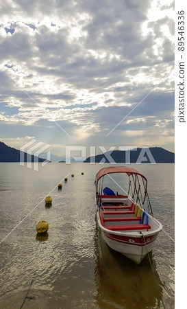 boat in Paraty Mirim bay in Paraty, Rio de Janeiro, Brazil 89546336