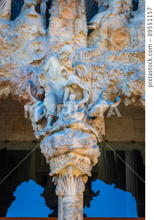 Spanish Sagrada Familia's birth façade 89551157