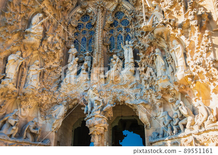Spanish Sagrada Familia's birth façade 89551161