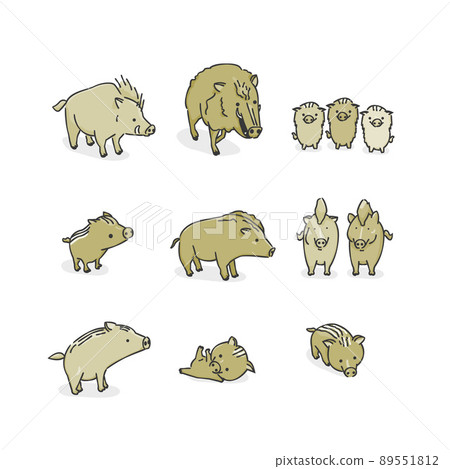 Fashionable wild boar (illustration icon) Fashionable wild boar (illustration icon) 89551812