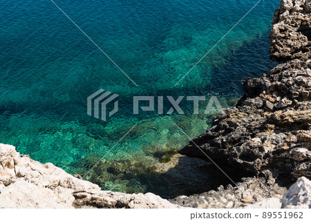 Rocky coastline in Cyprus 89551962