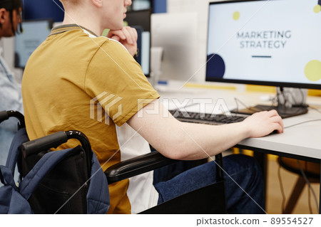 Student with Disability using Computer 89554527