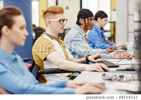 Row of Students in Computer Lab Row of Students in Computer Lab 89554532