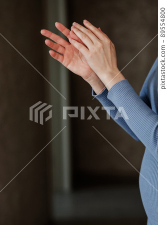 woman hands with cream woman hands with cream 89554800