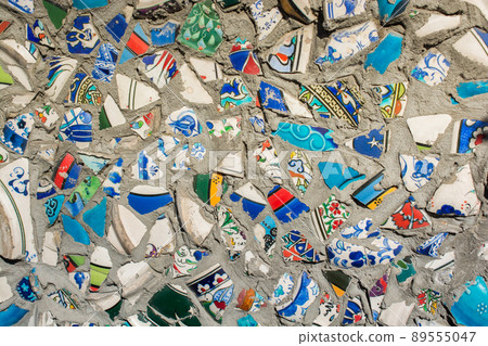 Little fragments of ancient Ottoman Tiles as a background Little fragments of ancient Ottoman Tiles as a background 89555047