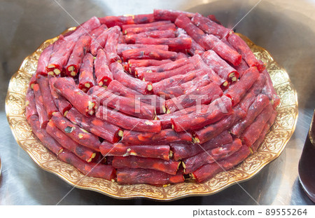 Traditional Turkish delight sweets as lokum candy Traditional Turkish delight sweets as lokum candy 89555264