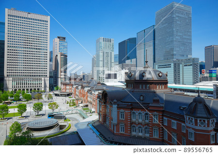 從基特大廈屋頂看東京站丸之內站前廣場 從基特大廈屋頂看東京站丸之內站前廣場 89556765