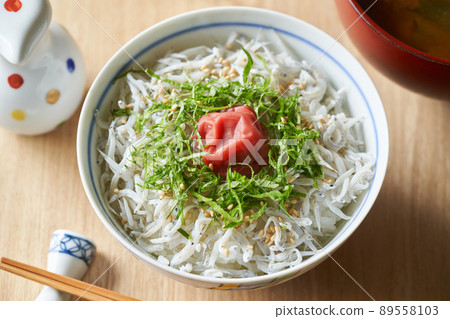 Shirasudon with pickled plums Shirasudon with pickled plums 89558103