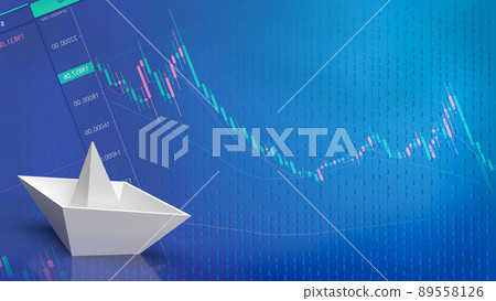white paper boat for business concept 3d rendering white paper boat for business concept 3d rendering 89558126