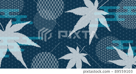 Pattern Japanese Maple Japanese pattern maple pattern background - Stock Illustration ...