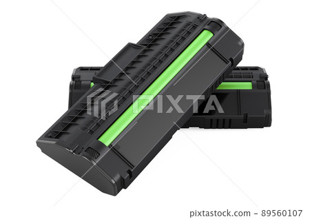 Two toner cartridges, 3D rendering 89560107