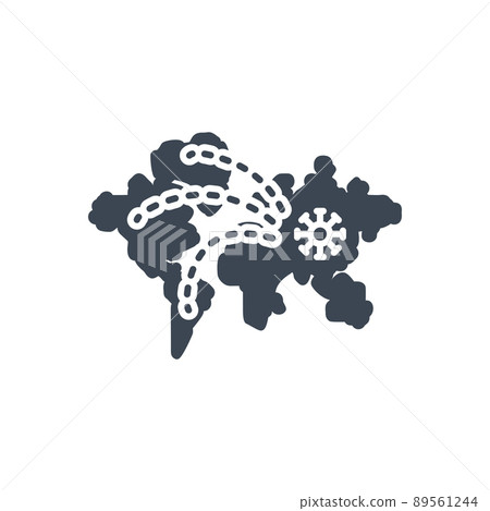 Pandemia related vector glyph icon Pandemia related vector glyph icon 89561244