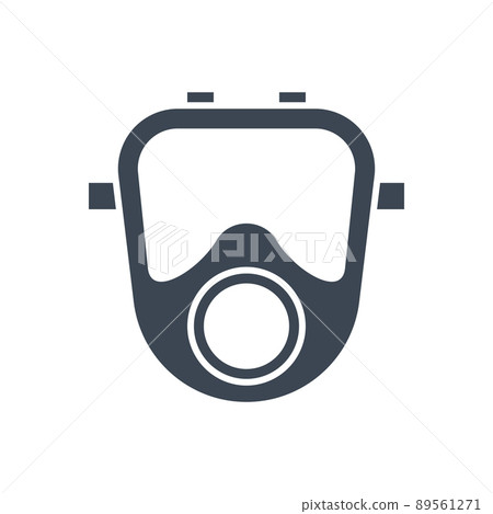 Gas mask related vector glyph icon Gas mask related vector glyph icon 89561271