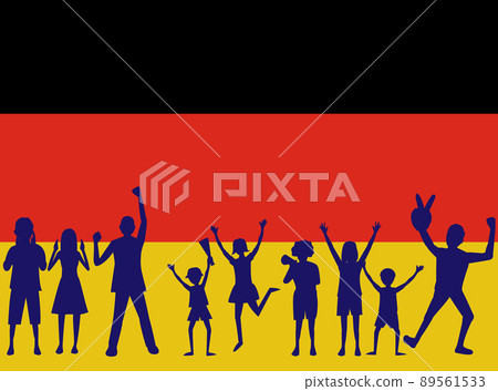 It is an illustration material of people who support Germany. 89561533