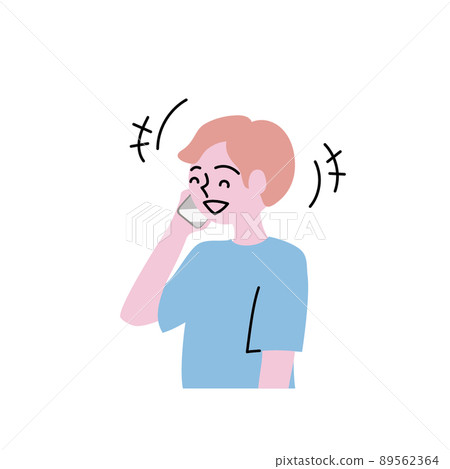 Illustration of a woman chatting and chatting on the phone of her smartphone Illustration of a woman chatting and chatting on the phone of her smartphone 89562364