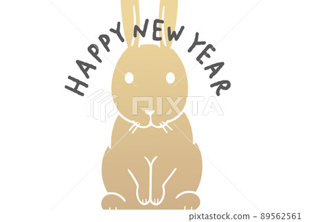 兔年新年賀卡兔子插圖 兔年新年賀卡兔子插圖 89562561
