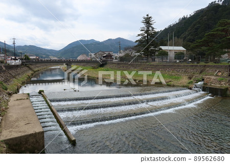 A landscape of the Japanese countryside: Tsuwano River and houses in Tsuwano Town, Kanoashi District, Shimane Prefecture A landscape of the Japanese countryside: Tsuwano River and houses in Tsuwano Town, Kanoashi District, Shimane Prefecture 89562680