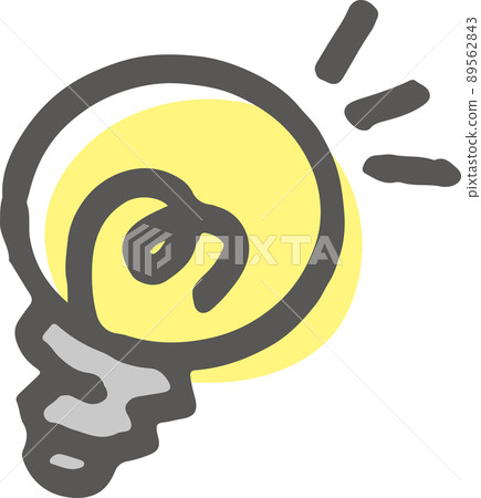 Idea icon Light bulb with light 89562843