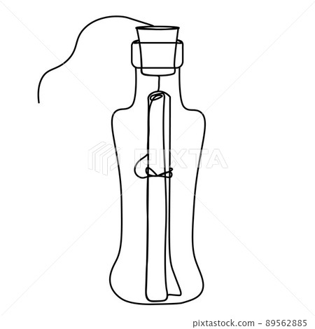 message - letter - mail in a bottle. vector 89562885