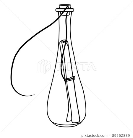 message - letter - mail in a bottle. vector 89562889