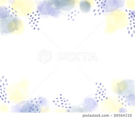 水彩背景淺黃色靛藍 89564158