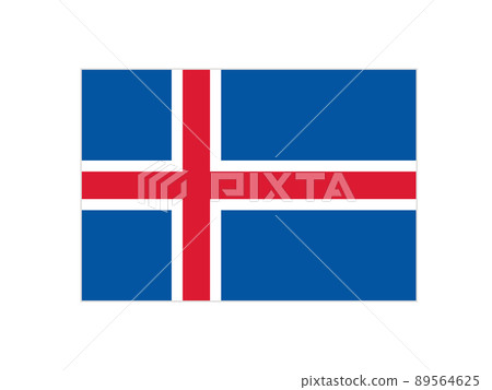 冰島的旗子 89564625