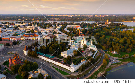 Aerial view of Yaroslavl at sunset, Russia Aerial view of Yaroslavl at sunset, Russia 89565615