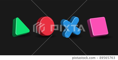 Colored game controller buttons - Stock Illustration [89565763] - PIXTA