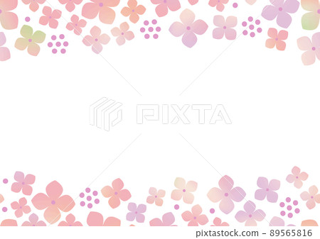 繡球花插圖框架 89565816