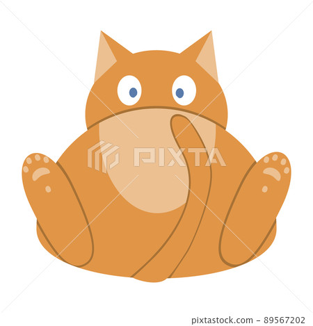 Cat lying on its back. Cute pet looks funny. Cat lying on its back. Cute pet looks funny. 89567202