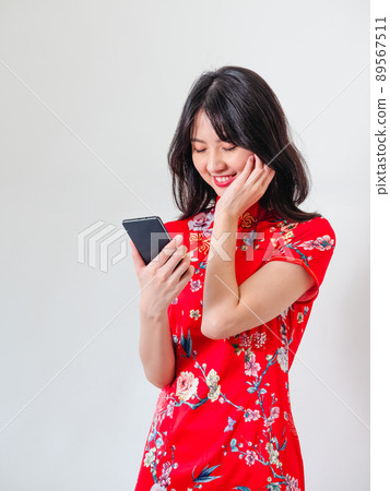 A wisdom-type handset used in front of a white background. A wisdom-type handset used in front of a white background. 89567511